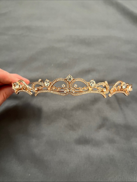 Accessories - Rose Gold Crystal Tiara Headband - Bridal Accessories